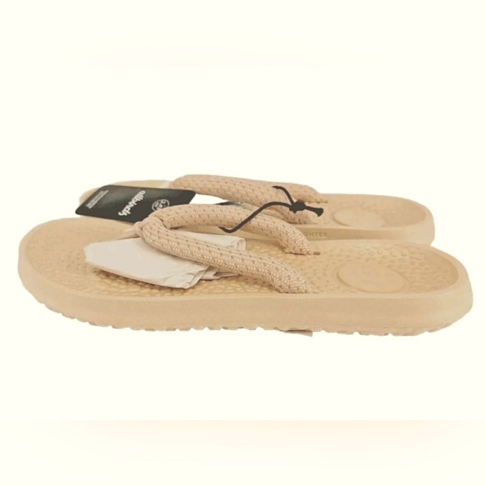 ALLBIRDS Sugar Zeffer Unisex Cushioned Beach Flip Flop Washable Lux Beige W10/M8 - Picture 6 of 6